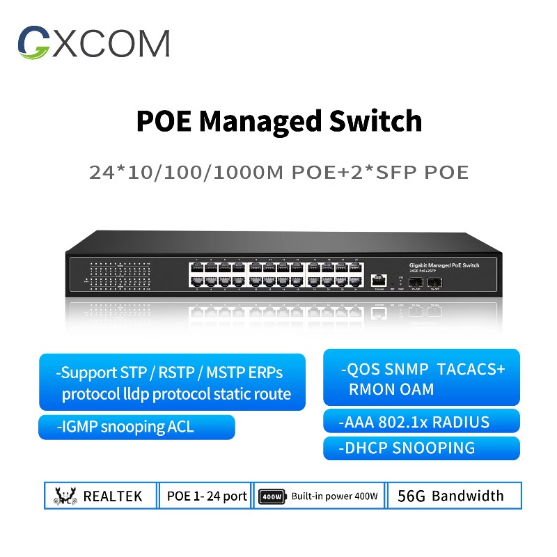 8-Ports 16 24 48 Ports Gigabit - Managed Gigabit Poe Switch 8 Port 802.3At review and price