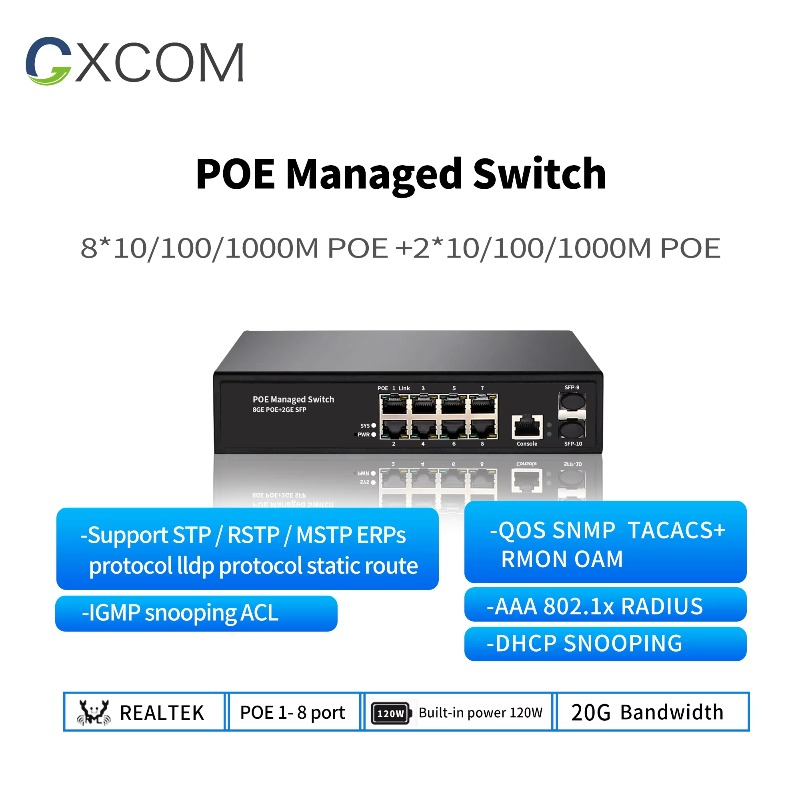 Factory 8 Port Gigabit L2 Mana - Managed Gigabit Poe Switch 8 Port 802.3At review and price