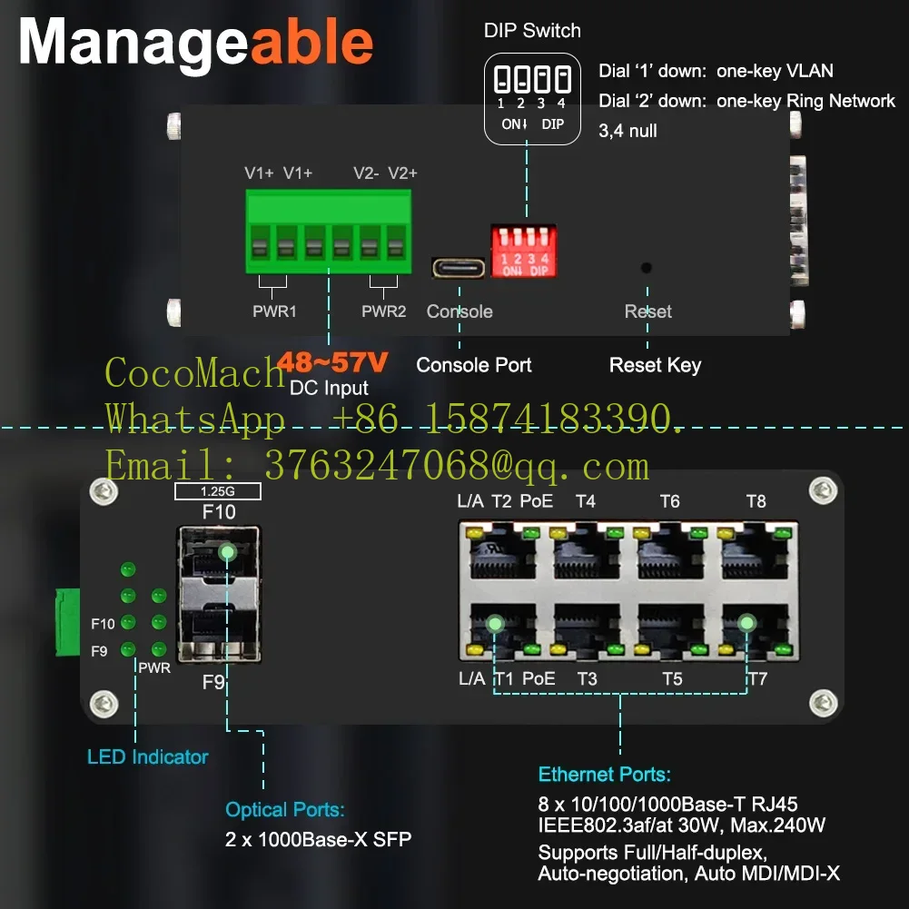 8 Port Managed Gigabit Switch  - Managed Gigabit Poe Switch 8 Port 802.3At review and price